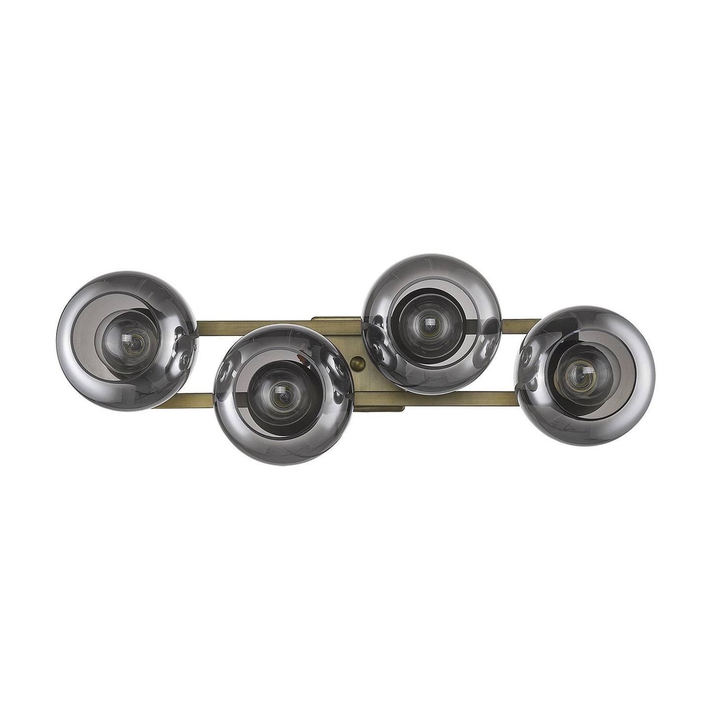 HomeRoots Lunette 4-Light Wall Sconce With Aged Brass Finish