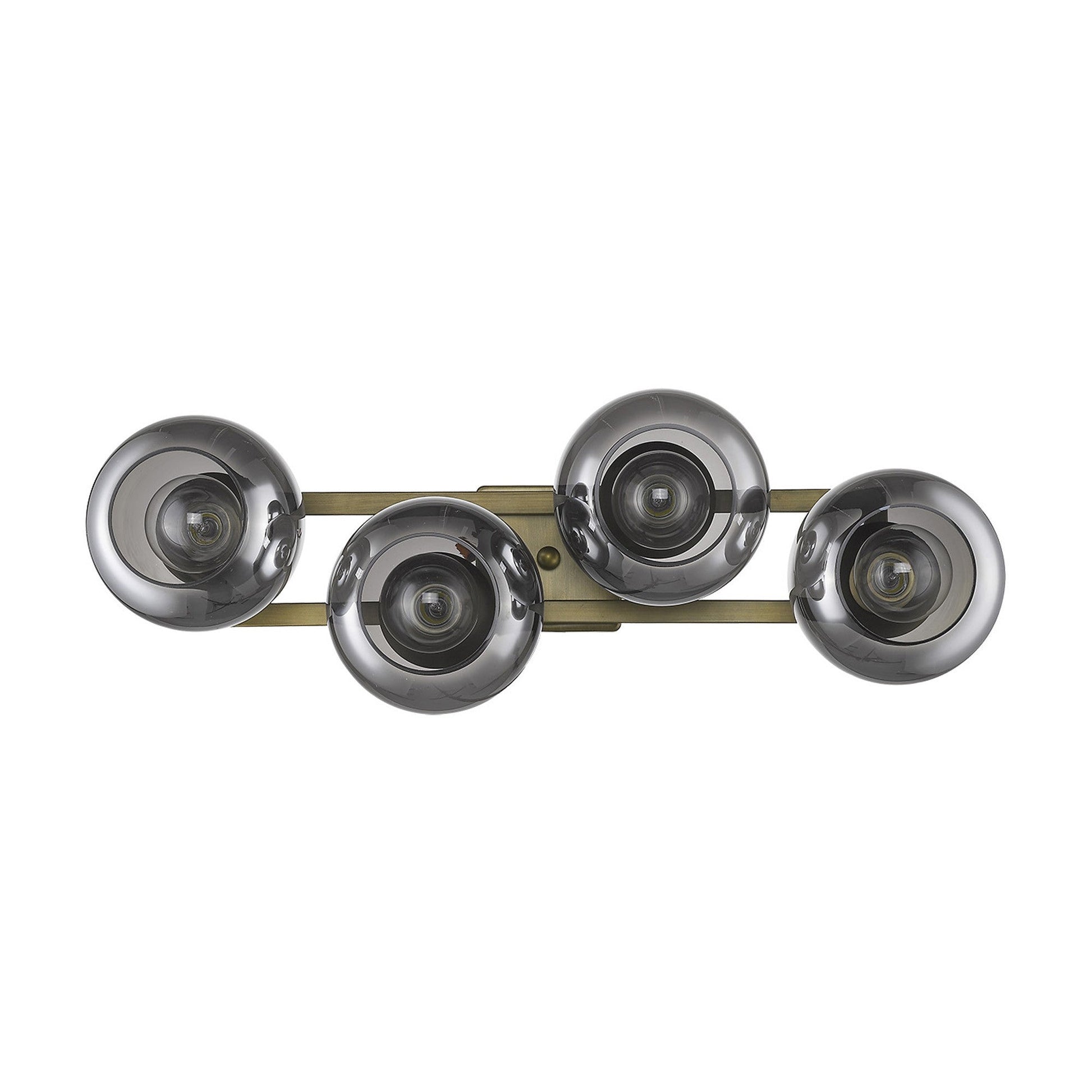 HomeRoots Lunette 4-Light Wall Sconce With Aged Brass Finish