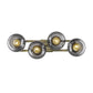 HomeRoots Lunette 4-Light Wall Sconce With Aged Brass Finish