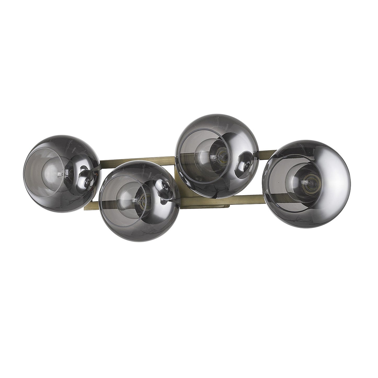 HomeRoots Lunette 4-Light Wall Sconce With Aged Brass Finish