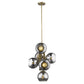 HomeRoots Lunette 6-Light Pendant With Aged Brass Finish