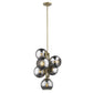 HomeRoots Lunette 6-Light Pendant With Aged Brass Finish