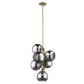 HomeRoots Lunette 6-Light Pendant With Aged Brass Finish