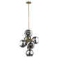 HomeRoots Lunette 6-Light Pendant With Aged Brass Finish