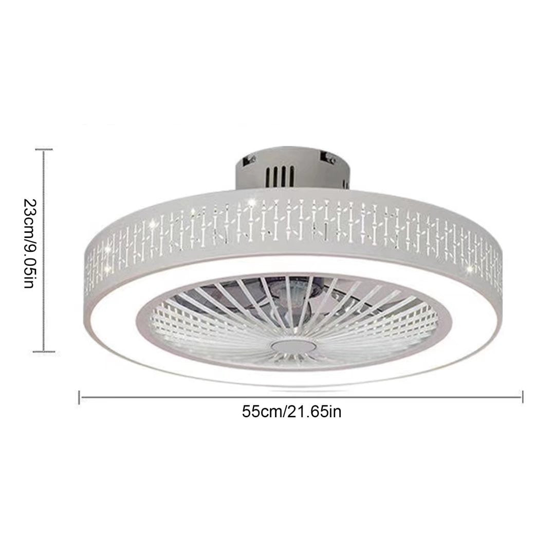 HomeRoots Luxurious Ceiling Fan and Light in White Finish