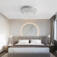 HomeRoots Luxurious Ceiling Mount Faux Crystal Round Chandelier With Silver Finish