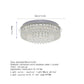HomeRoots Luxurious Ceiling Mount Faux Crystal Round Chandelier With Silver Finish