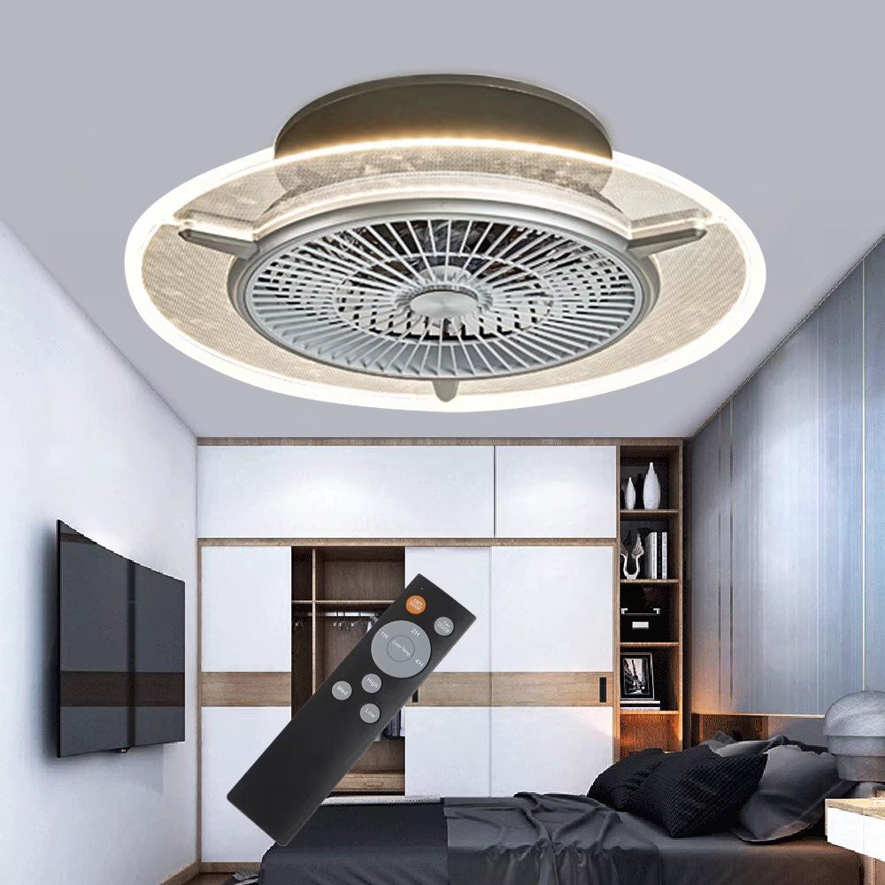 HomeRoots Luxurious LED Ceiling Lamp And Fan in Gold Finish