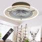 HomeRoots Luxurious LED Ceiling Lamp And Fan in Gold Finish