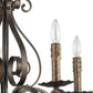 HomeRoots Lydia 5-Light Russet Chandelier With Melted Wax Tapers