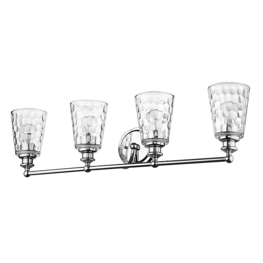 HomeRoots Mae 4-Light Vanity Lighting in Chrome Finish