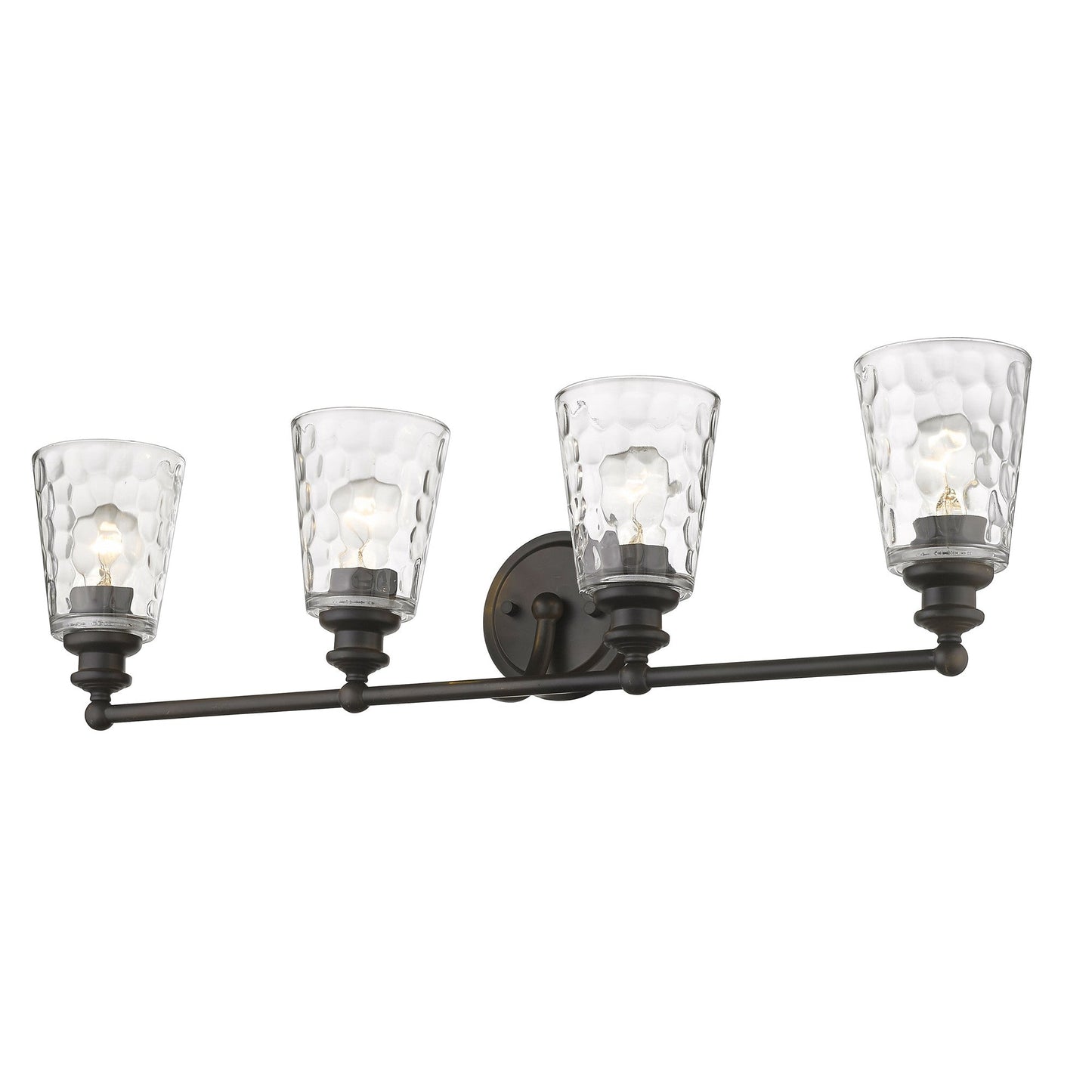 HomeRoots Mae 4-Light Vanity Lighting in Oil Rubbed Bronze Finish