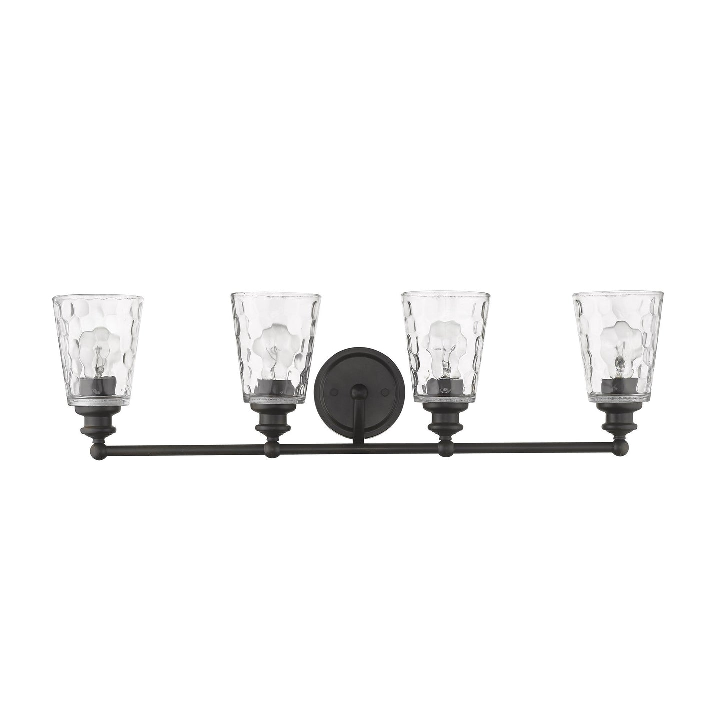 HomeRoots Mae 4-Light Vanity Lighting in Oil Rubbed Bronze Finish