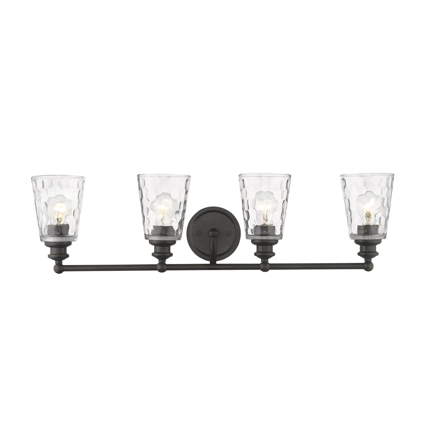 HomeRoots Mae 4-Light Vanity Lighting in Oil Rubbed Bronze Finish