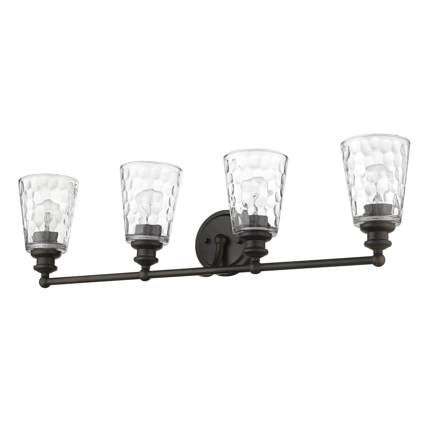 HomeRoots Mae 4-Light Vanity Lighting in Oil Rubbed Bronze Finish