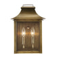 HomeRoots Manchester 2-Light Pocket Wall Light With Aged Brass Finish