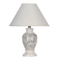 HomeRoots Marbled Ceramic Table Lamp in Ivory Finish
