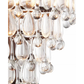 HomeRoots Martinee Antique Bronze And Crystal Inverted Pyramid Chandelier