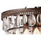 HomeRoots Martinee Antique Bronze And Crystal Inverted Pyramid Chandelier