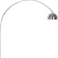 HomeRoots Metal Arched Floor Lamp in Silver Finish