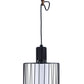 HomeRoots Metal Cage Hanging Light in Black Finish