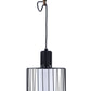 HomeRoots Metal Cage Hanging Light in Black Finish