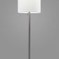 HomeRoots Metal Floor Lamp With Classic Silhouette in Brushed Steel Finish