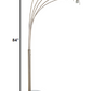 HomeRoots Metal Floor Lamp With Five Adjustable Swing Arms in Dull Gold Finish