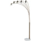 HomeRoots Metal Floor Lamp With Five Adjustable Swing Arms in Dull Gold Finish