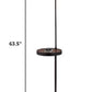 HomeRoots Metal Floor Lamp With Wireless Charging Task Shelf in Matte Black Finish