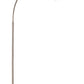 HomeRoots Metal Floor Lamp with Adjustable Arc in Brushed Steel Finish