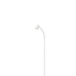 HomeRoots Metal Gooseneck Floor Lamp With White and Silver Finish
