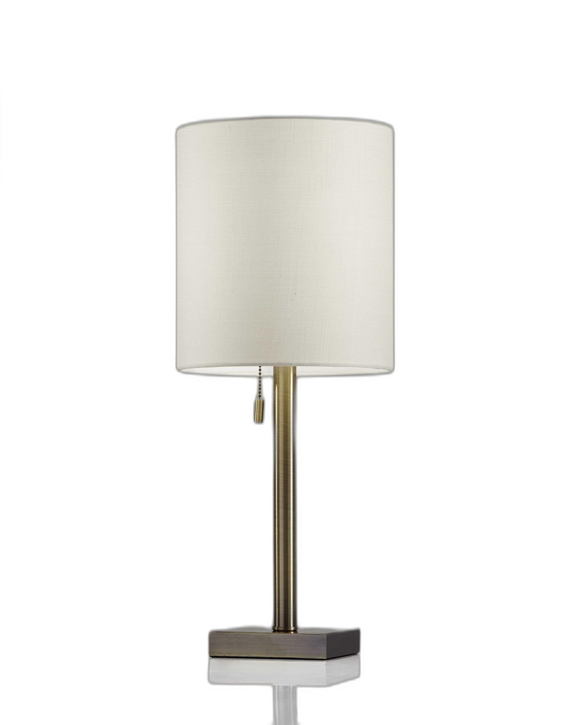 HomeRoots Metal Table Lamp With Antique Brass Finish