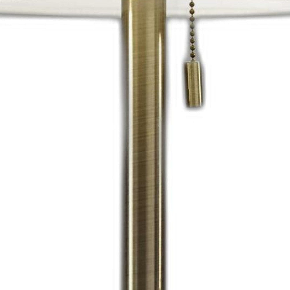HomeRoots Metal Table Lamp With Antique Brass Finish