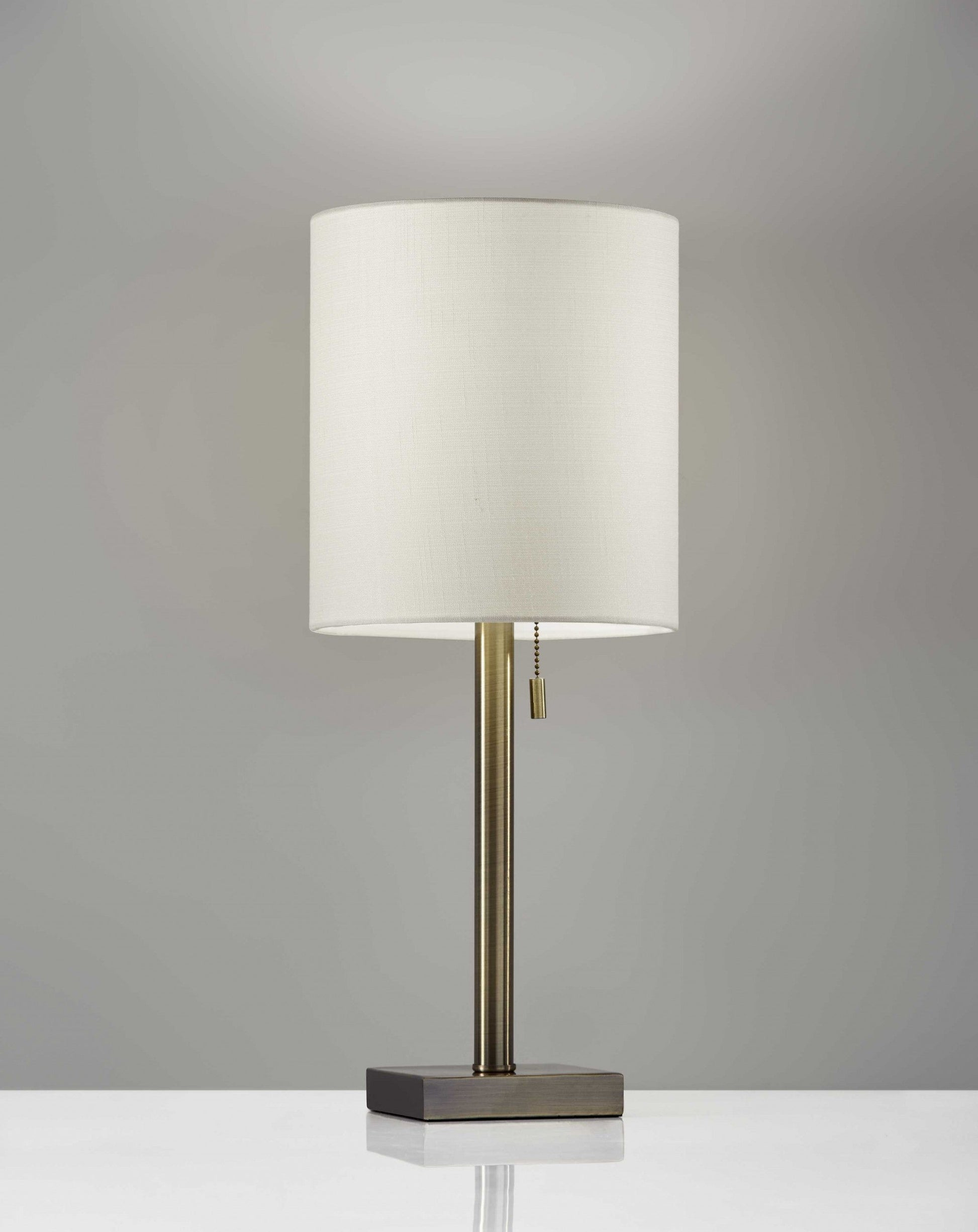 HomeRoots Metal Table Lamp With Antique Brass Finish