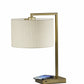 HomeRoots Metal Table Lamp With Brass Finish