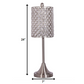HomeRoots Metal Table Lamps With Crystal Bead Shade in Set of 2