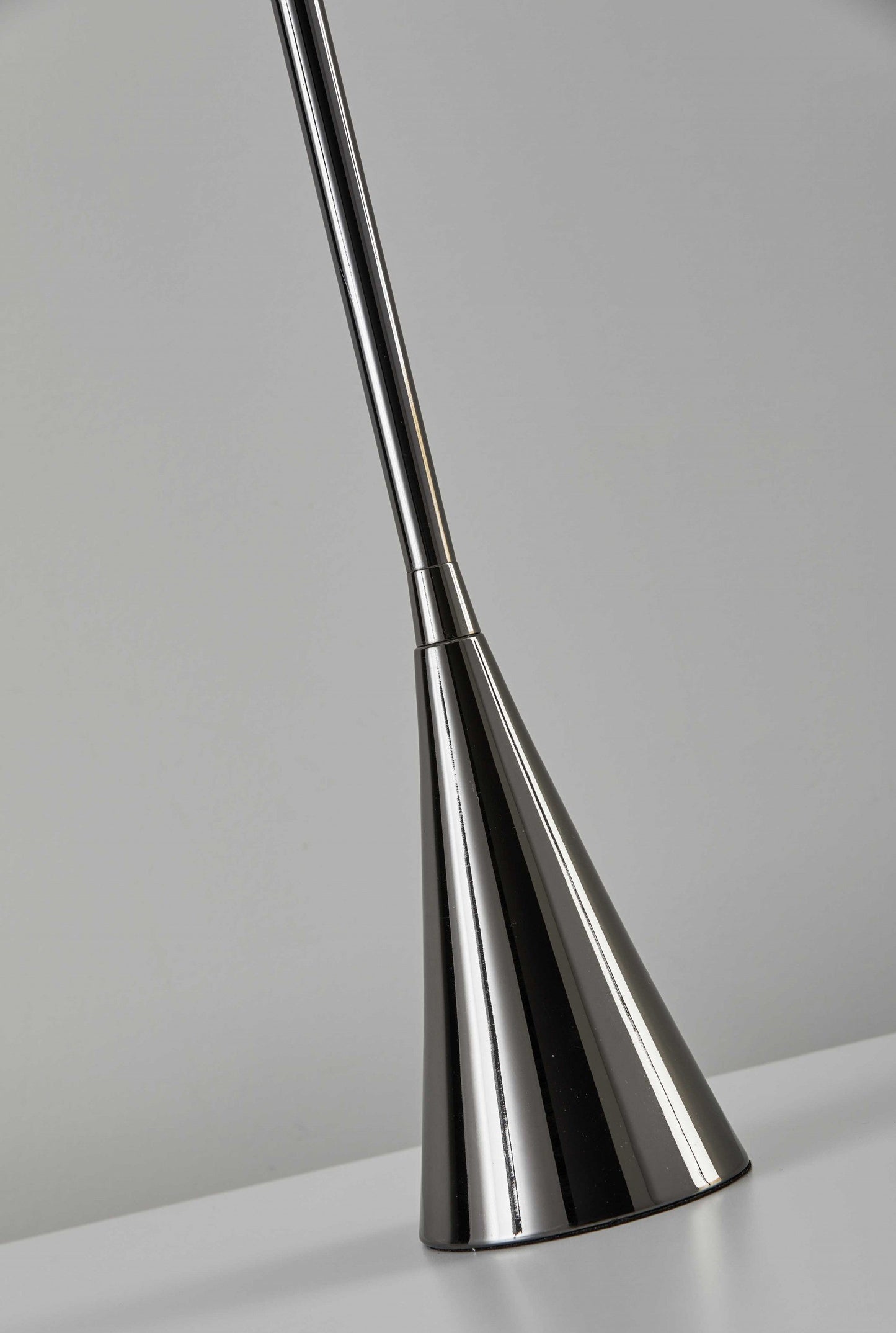 HomeRoots Metal Tall White Shade Table Lamp With Black Nickel Finish