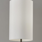 HomeRoots Metal Tall White Shade Table Lamp With Black Nickel Finish