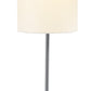 HomeRoots Metal Tall White Shade Table Lamp With Black Nickel Finish