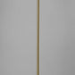 HomeRoots Metal Torchiere Floor Lamp With Shiny Antiqued Brass Finish