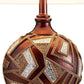 HomeRoots Metallic Mosaic Design Table Lamp in Brown Finish