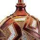 HomeRoots Metallic Mosaic Design Table Lamp in Brown Finish