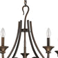 HomeRoots Michelle 5-Light Chandelier in Oil Rubbed Bronze Finish