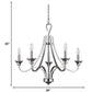 HomeRoots Michelle 5-Light Chandelier in Polished Nickel Finish