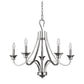HomeRoots Michelle 5-Light Chandelier in Polished Nickel Finish
