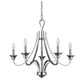 HomeRoots Michelle 5-Light Chandelier in Polished Nickel Finish