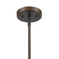 HomeRoots Midtown 1-Light Pendant With Frosted Glass Shade and Oil Rubbed Bronze Finish