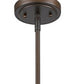 HomeRoots Midtown 1-Light Pendant With Frosted Glass Shade and Oil Rubbed Bronze Finish