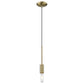 HomeRoots Mini Pendant Hanging Light in Dull Gold Finish